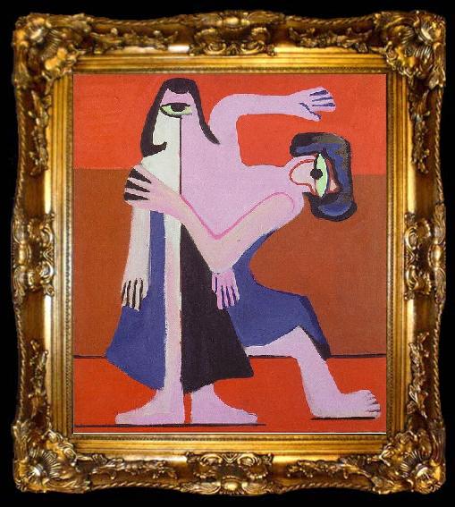 framed  Ernst Ludwig Kirchner Mask-dance, ta009-2